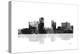 Little Rock Arkansas Skyline BG 1-Marlene Watson-Premier Image Canvas