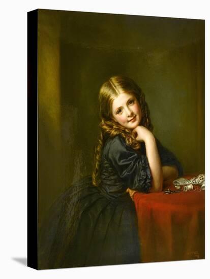 Little Seamstress, 1865 (Oil on Board)-William Powell Frith-Premier Image Canvas