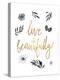 Live Beautifully BW-Sara Zieve Miller-Stretched Canvas