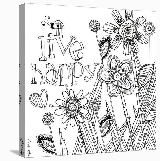 Live Happy-Robbin Rawlings-Stretched Canvas
