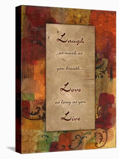 Live Laugh Love Autumn Blooms-Smith Haynes-Stretched Canvas