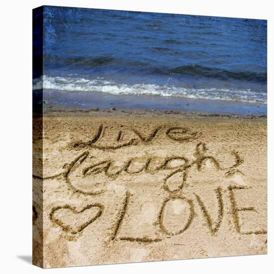 Live Laugh Love in the Sand-Kimberly Glover-Stretched Canvas