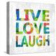 Live Love Laugh-Jamie MacDowell-Stretched Canvas