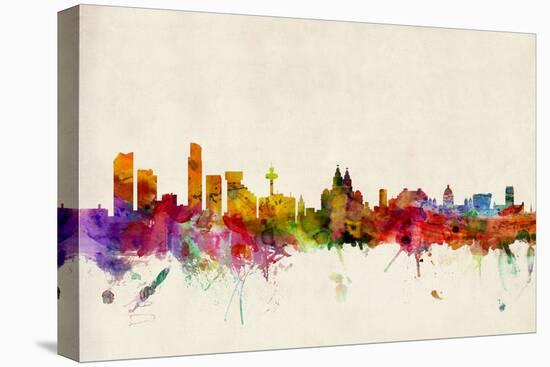 Liverpool England Skyline-Michael Tompsett-Stretched Canvas