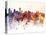 Liverpool Skyline in Watercolor Background-paulrommer-Stretched Canvas