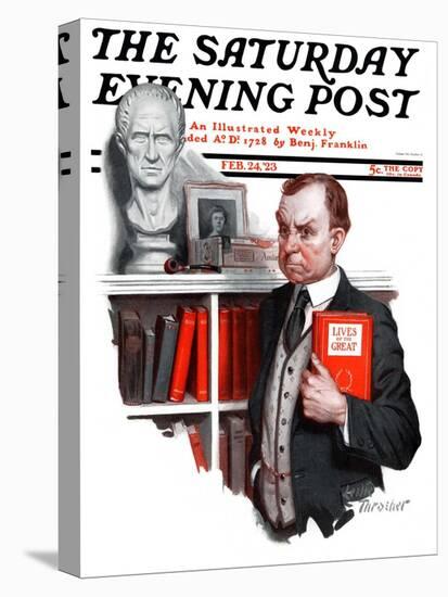 "'Lives of the Saints'," Saturday Evening Post Cover, February 24, 1923-Leslie Thrasher-Premier Image Canvas