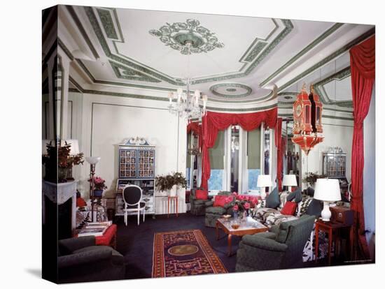 Living Room of the Vertes Suite, Decorated by Lady Mendl, at the Plaza Hotel-Dmitri Kessel-Premier Image Canvas