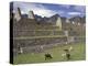 Llama and Ruins, Machu Picchu, Peru-Claudia Adams-Premier Image Canvas