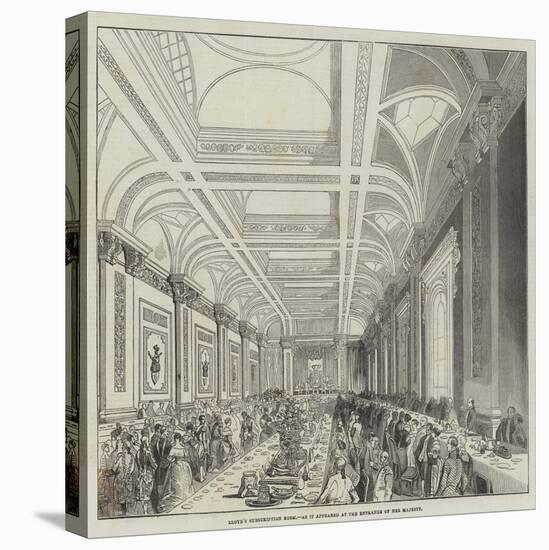 Lloyd's Subscription Room, as it Appeared at the Entrance of Her Majesty-null-Premier Image Canvas