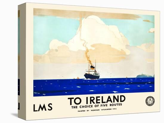 LMS To Ireland-Norman Wilkinson-Stretched Canvas
