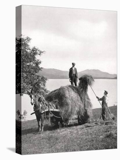 Loading Hay onto a Wagon on the Shores of Loch Lomond, Scotland, 1924-1926-Donald Mcleish-Premier Image Canvas