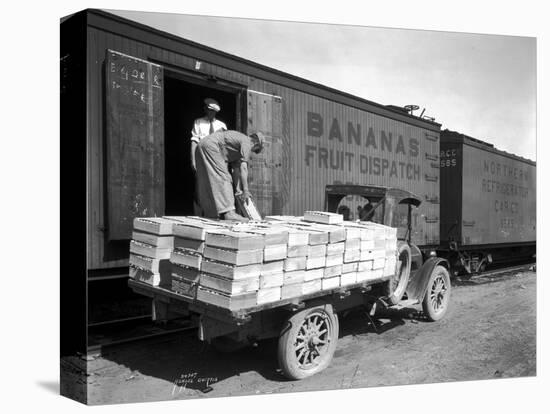 Loading Peaches in Car at Donald, 1928-Asahel Curtis-Premier Image Canvas