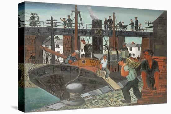 Loading the Boats, St. Ives, 1926 (Oil on Canvas)-Christopher Wood-Premier Image Canvas