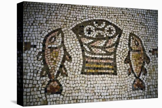 Loaves and Fish, Mosaic in the Church of the Multiplication, 4th Century, Tabgha, Israel-null-Premier Image Canvas