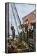 Lobster-Boat Unloaded Along a Maine Pier, circa 1880-null-Premier Image Canvas