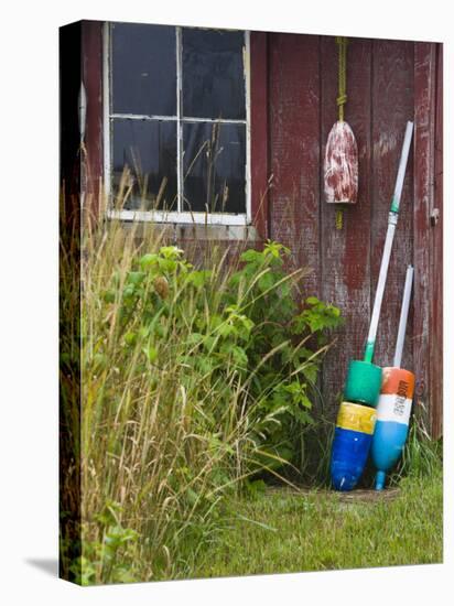 Lobster Buoys, Thatcher Island, Rockport, Cape Ann, Massachusetts, USA-Walter Bibikow-Premier Image Canvas