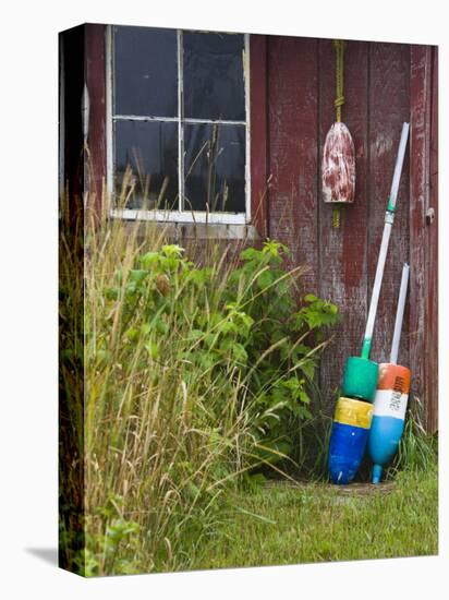 Lobster Buoys, Thatcher Island, Rockport, Cape Ann, Massachusetts, USA-Walter Bibikow-Premier Image Canvas