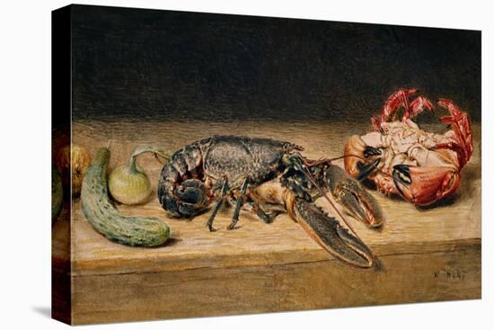 Lobster, Crab and Cucumber, 1827 (W/C on Paper)-William Henry Hunt-Premier Image Canvas