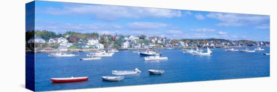 Lobster Village, Northeast Harbor of Mount Desert Island, Maine-null-Stretched Canvas