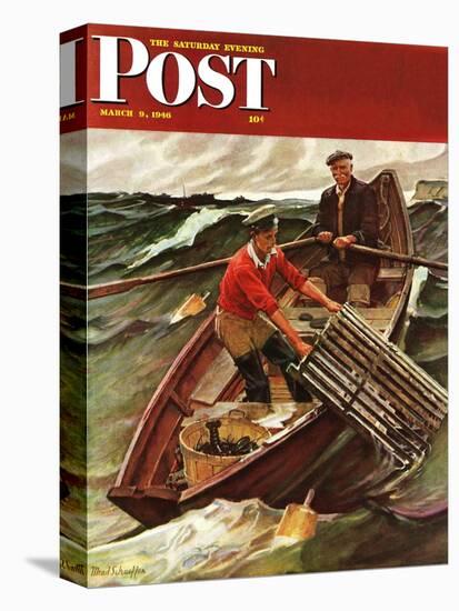 "Lobstermen," Saturday Evening Post Cover, March 9, 1946-Mead Schaeffer-Premier Image Canvas