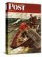 "Lobstermen," Saturday Evening Post Cover, March 9, 1946-Mead Schaeffer-Premier Image Canvas