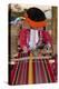 Local woman in the Sacred Valley Peru weaving with yarn in traditional clothes-Bill Bachmann-Premier Image Canvas