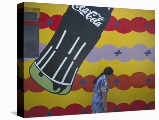 Local Woman Walks Past an Advertisement, Oaxaca, Mexico-Judith Haden-Premier Image Canvas