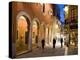 Locals in Street at Night, Taormina, Sicily, Italy, Europe-Martin Child-Premier Image Canvas