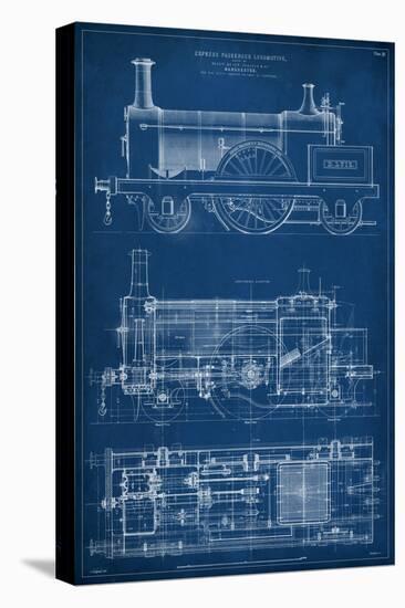 Locomotive Blueprint I-Vision Studio-Stretched Canvas