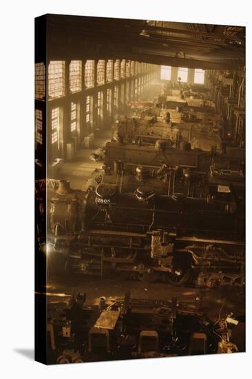Locomotive Factory Floor-null-Stretched Canvas