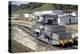 Locomotives Used to Pull Ships Through the Locks, Panama Canal, Panama, Central America-Mark Chivers-Premier Image Canvas