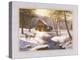 Log Cabin and Deer-unknown Caroselli-Stretched Canvas