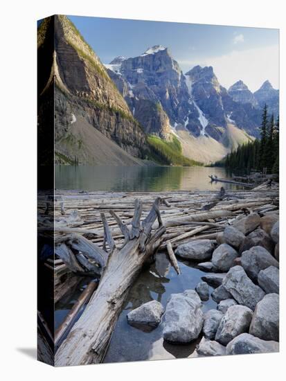 Log Jam on Moraine Lake, Banff National Park, UNESCO World Heritage Site, Alberta, Rocky Mountains,-Martin Child-Premier Image Canvas