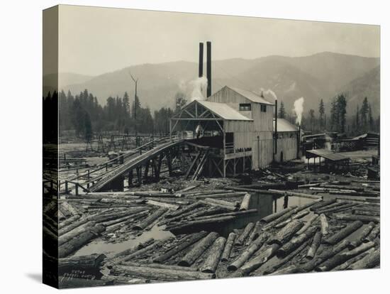 Logging Mill, Circa 1929-Asahel Curtis-Premier Image Canvas