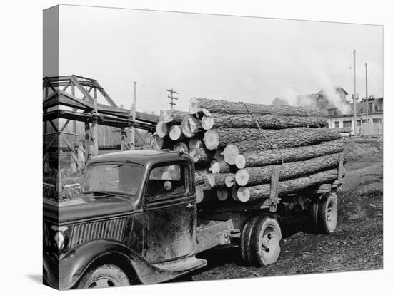 Logging Truck at Sawmill-R. Mattoon-Premier Image Canvas