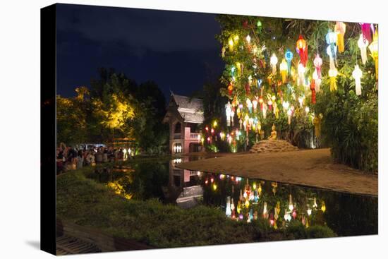 Loi Kratong Festival of Lights, Wat Phan Tao Temple, Chiang Mai, Thailand, Southeast Asia, Asia-Christian Kober-Premier Image Canvas