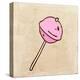 Lollipop Sweet Candy. Cute Hand Drawn, Vintage Paper Texture-Ozerina Anna-Stretched Canvas