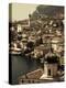 Lombardy, Lake District, Lake Garda, Limone Sul Garda, Town View with San Benedetto Church, Italy-Walter Bibikow-Premier Image Canvas