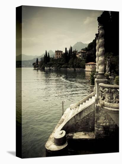Lombardy, Lakes Region, Lake Como, Varenna, Villa Monastero, Gardens and Lakefront, Italy-Walter Bibikow-Premier Image Canvas