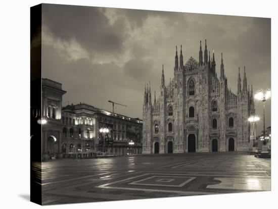 Lombardy, Milan, Piazza Del Duomo, Duomo, Cathedral, Dawn, Italy-Walter Bibikow-Premier Image Canvas