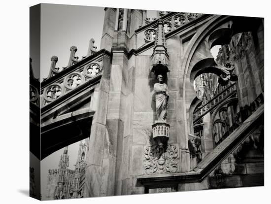 Lombardy, Milan, Piazza Duomo, Duomo Cathedral, Roof Detail, Italy-Walter Bibikow-Premier Image Canvas