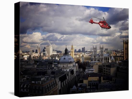 London Air Ambulance over Westminster, London, England, United Kingdom, Europe-Purcell-Holmes-Premier Image Canvas