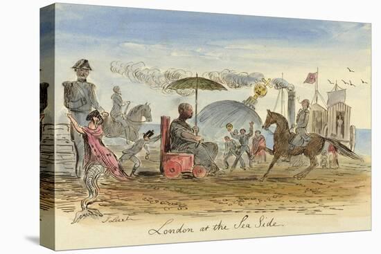 London at the Sea Side, Pub.1844 (Colour Litho)-John Leech-Premier Image Canvas