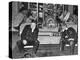 London Auxiliary Fire Service Crew Members Catch Nap on Tail of a Fire Truck-William Vandivert-Premier Image Canvas