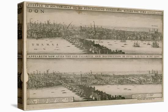 London, before and after the Great Fire-Wenceslaus Hollar-Premier Image Canvas