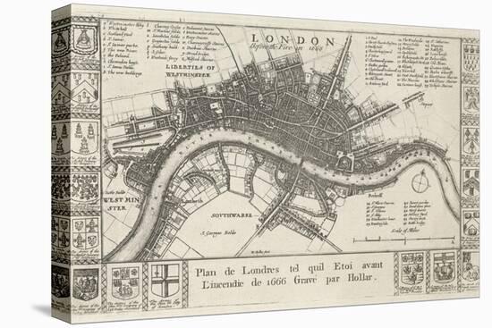 London, before the Fire in 1666-Wenceslaus Hollar-Premier Image Canvas