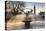 London Big Ben with Gabo's fountain in foreground-Charles Bowman-Premier Image Canvas
