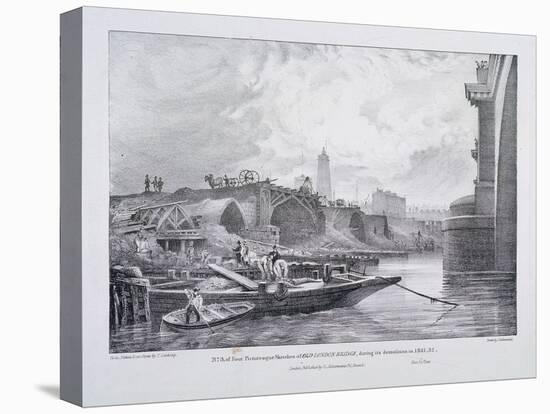 London Bridge, London, 1832-Charles Joseph Hullmandel-Premier Image Canvas