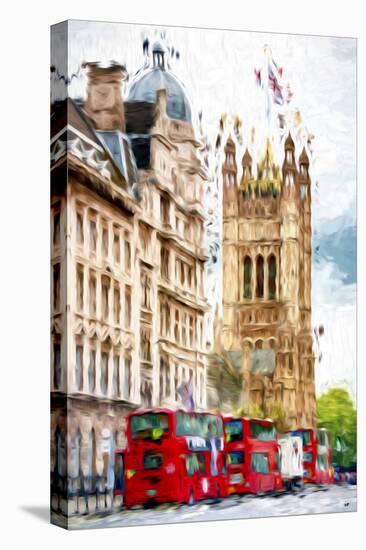 London Bus - In the Style of Oil Painting-Philippe Hugonnard-Premier Image Canvas