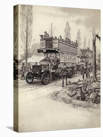 London Buses Used to Take Troops to the Front During Wwi-Pat Nicolle-Premier Image Canvas